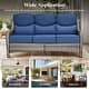 preview thumbnail 31 of 101, Outdoor Sofa with 6-Inch Thick Cushions Furniture for Porch