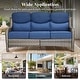 preview thumbnail 90 of 189, Pocassy Outdoor Wicker Sofa with Swivel Chair Fire Pit Table Furniture Set.
