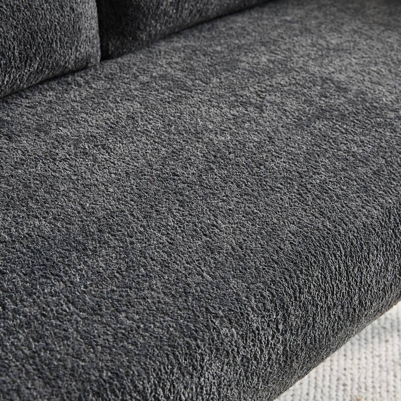 Stylish Velvet 2 Seat Sofa Accent Sofa with Lumbar Pillow, Loveseat Sofa Couch with Wood Frame for Living Room