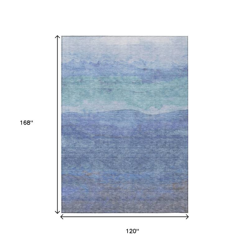 HomeRoots Abstract Modern Rectangle Outdoor Rug