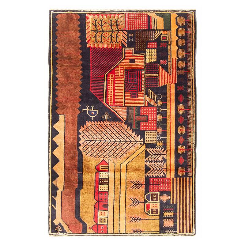 Teimani Brown Rug 3'0" x 4'8" - 3'0 x 4'8 - Light Brown - 3'0 x 4'8