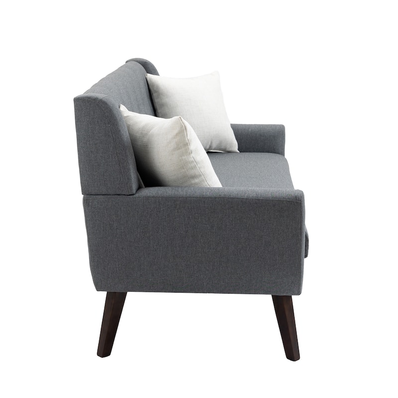 Cotton/ Linen Look Fabric Modern Accent Armchair