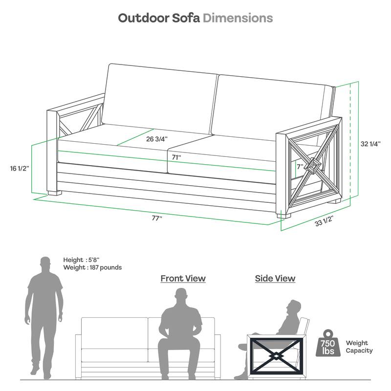 Cambridge Casual Provence Indonesian Teak 4-Piece Outdoor Conversation Set