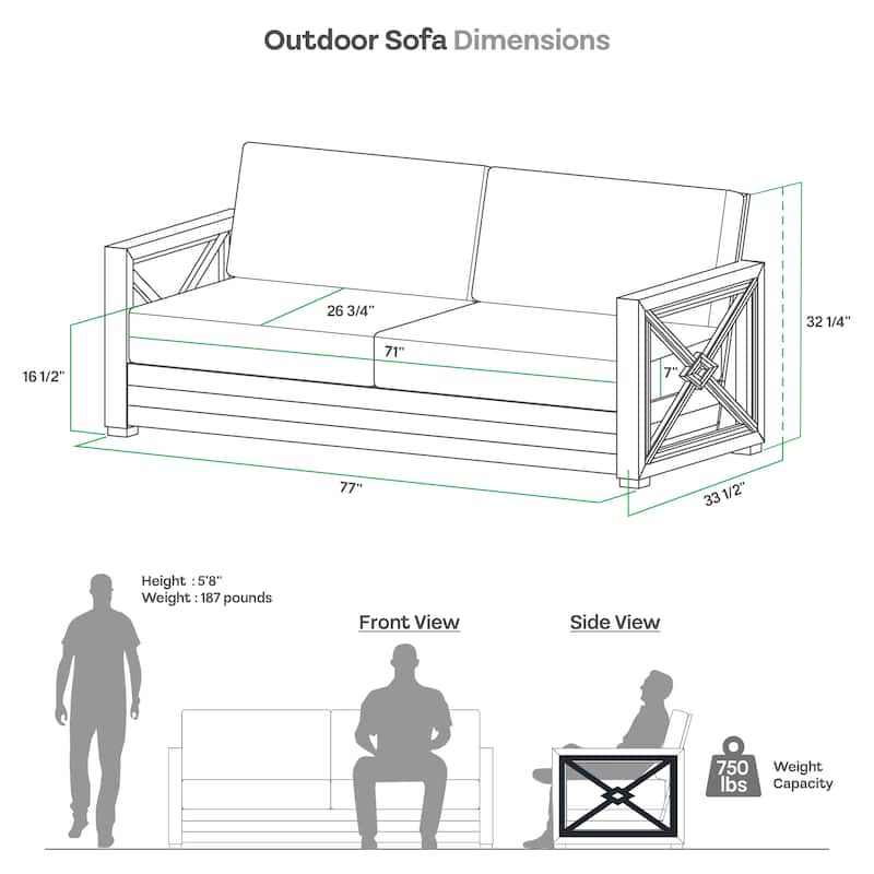 Cambridge Casual Provence Teak Outdoor Sofa