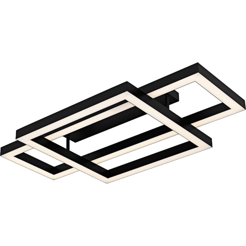 Lawless Integrated LED Matte Black Semi-Flush Mount with CCT Switch