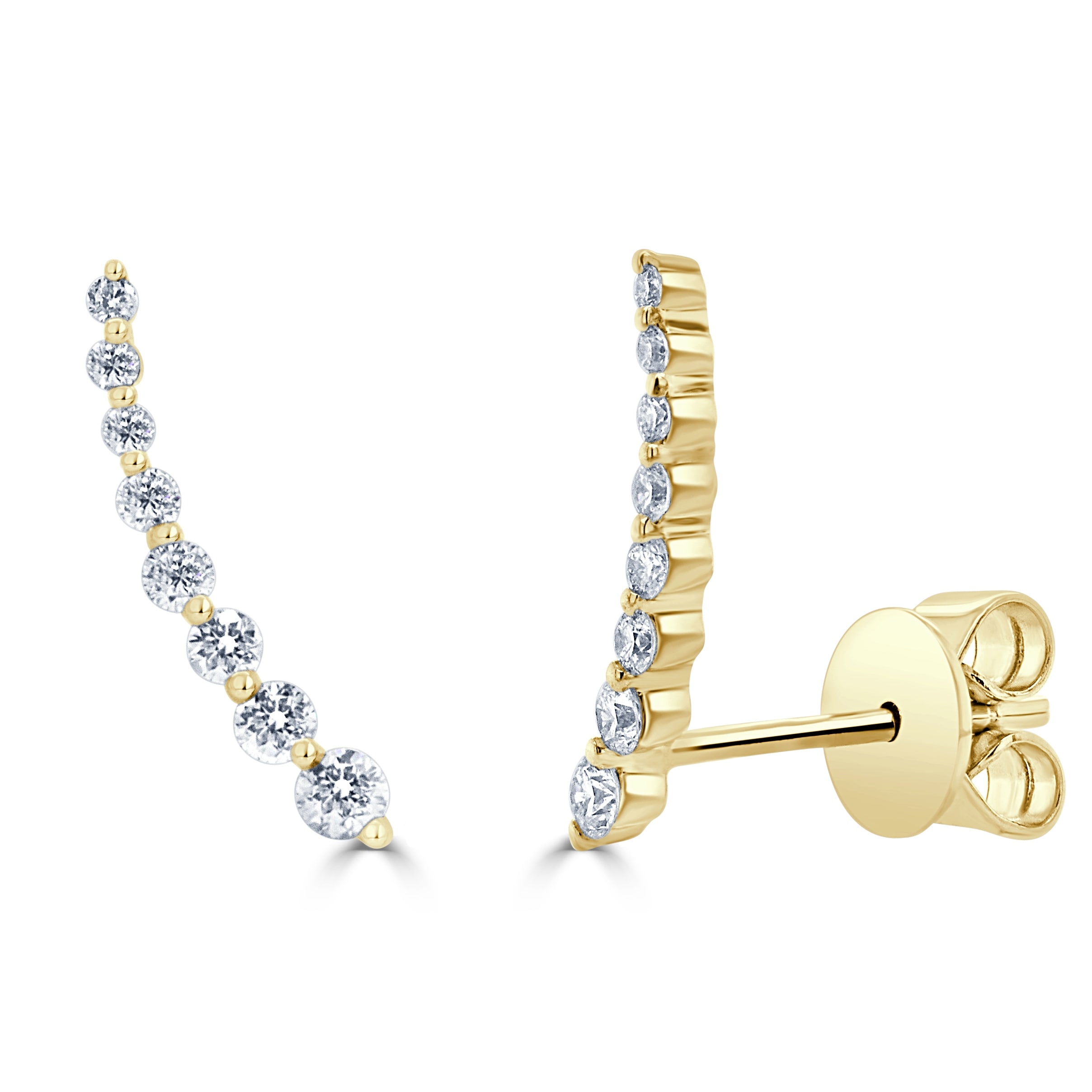 Joelle Collection Diamond Flower Earrings 1/3 cttw. 14K Gold Stud Earrings