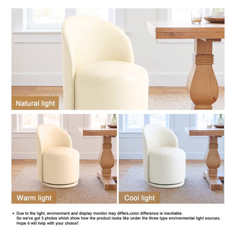 23" W Upholstered Swivel Side Chair for Dining Room, Balcony, Parlour