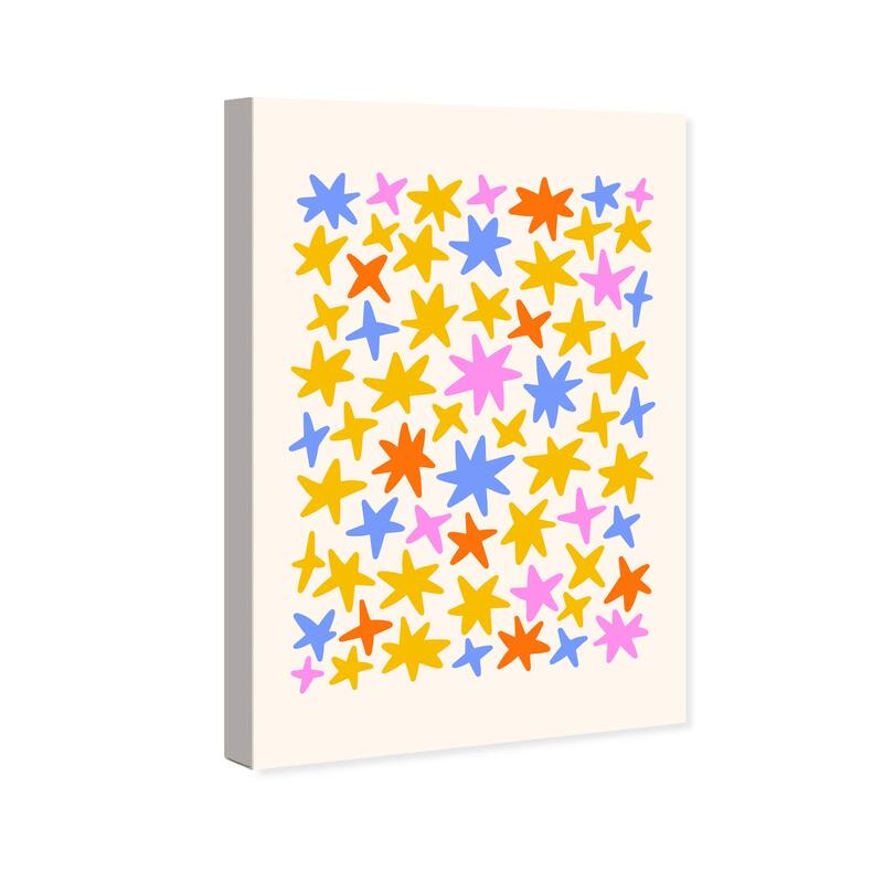 Wynwood Studio Canvas Astronomy and Space The Stars Poster Yellow and Mustard Modern & Contemporary Wall Art Canvas Print