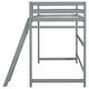 preview thumbnail 6 of 16, Twin Size High Loft Bed with inclined Ladder and Guardrails, Grey