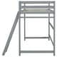 preview thumbnail 6 of 16, Twin Size Kids Bed High Loft Bed with inclined Ladder and Guardrails Kids Furniture, Grey