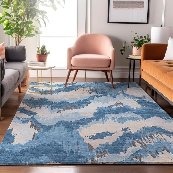 Premium Washable Super Soft Modern Ziggy Mayfield Rug - Bed Bath
