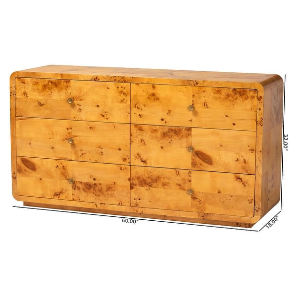 burl wood dresser Goldfinger Dresser in Matte White