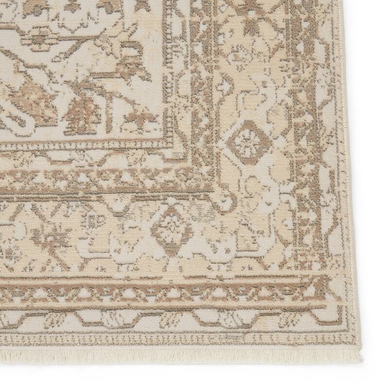 Scarla Oriental Cream/ Light Gray Area Rug