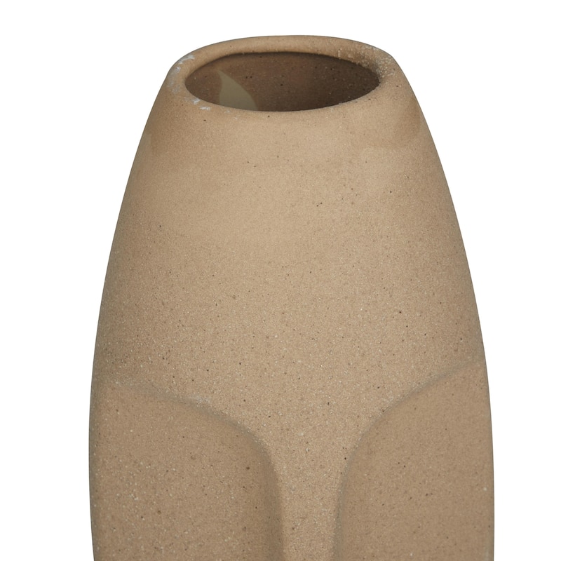 Ceramic Easter Island Head Decorative Vase - Set of 2 Multi Colored - Roche River Decor