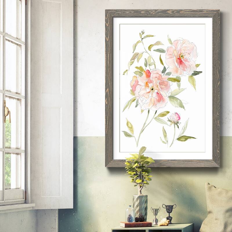 Sketchbook Cottage Rose II-Premium Framed Print - Ready to Hang