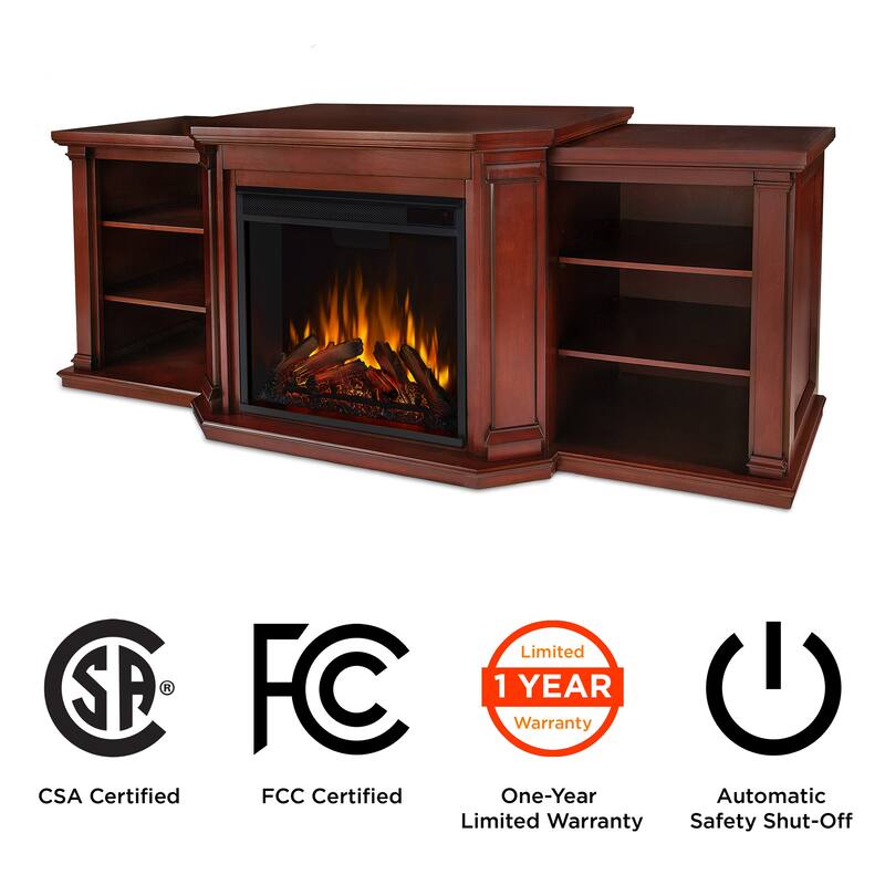 Valmont 74" Electric TV Stand Fireplace by Real Flame