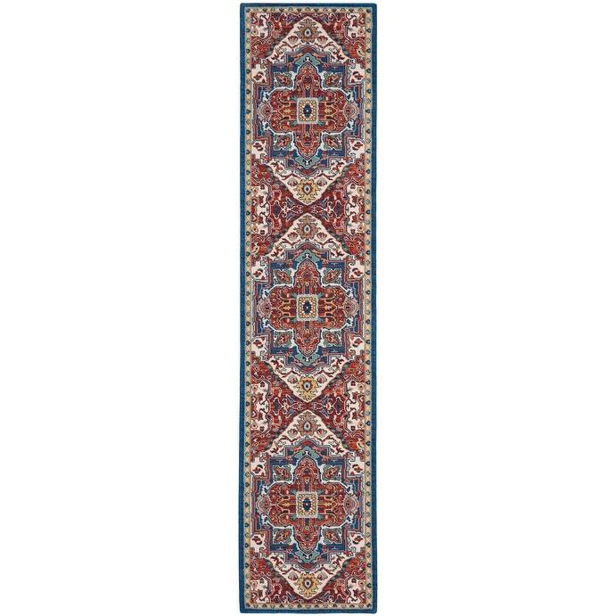 Nourison Parisa Traditional Persian Medallion Bordered Area Rug