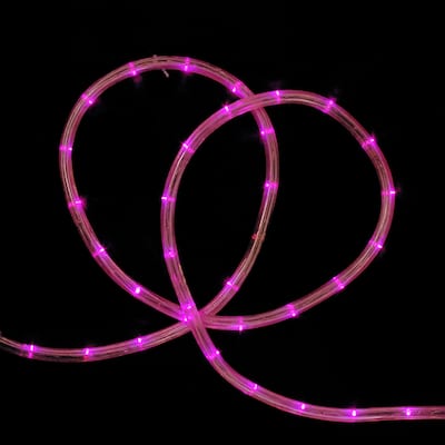 Pink LED Outdoor Christmas Rope Lights - 18 ft - 18'