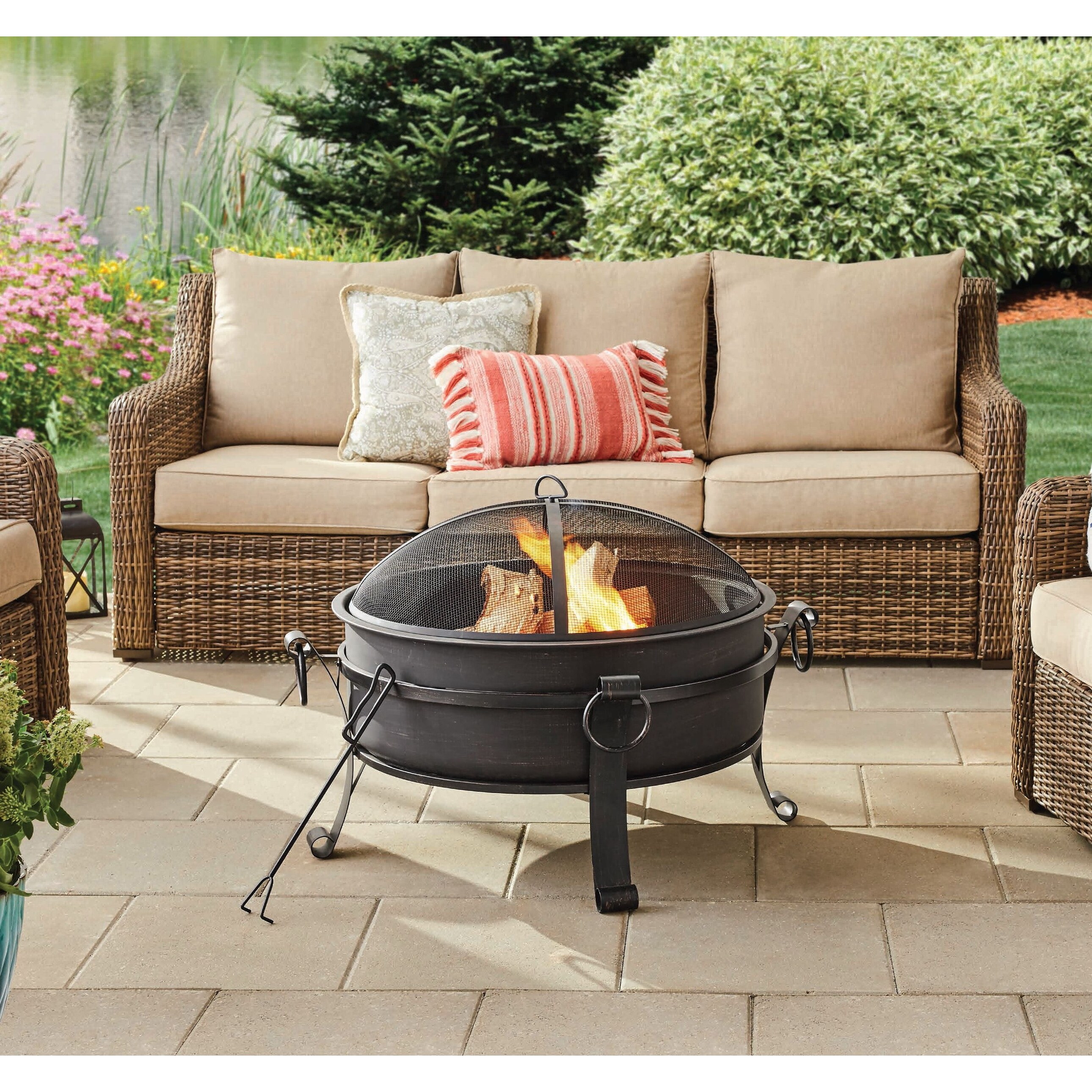 Better Homes Gardens 30 Fire Pit Table Antique Bronze Finish