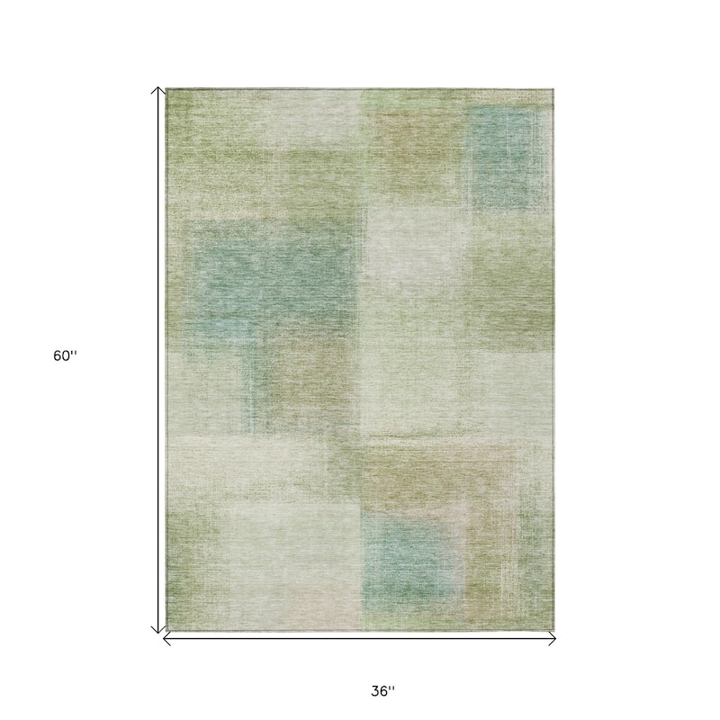 HomeRoots Abstract Transitional Rectangle Outdoor Rug