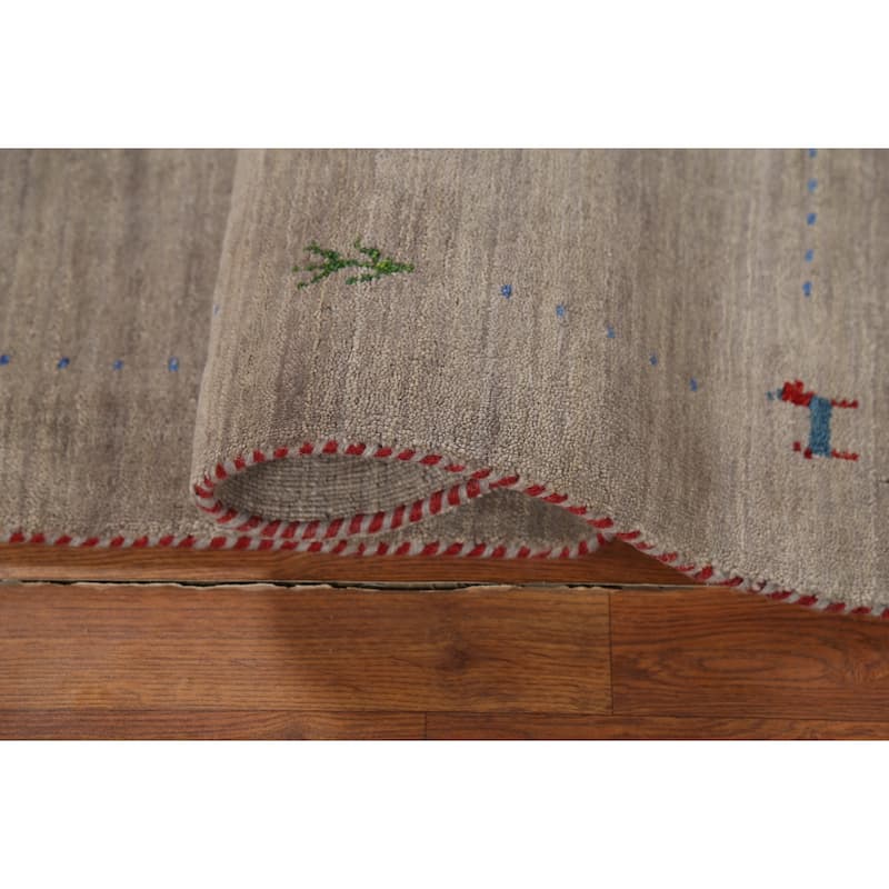 Tribal Gabbeh Indian Accent Rug Handmade Contemporary Wool Carpet - 2'7"x 4'10"