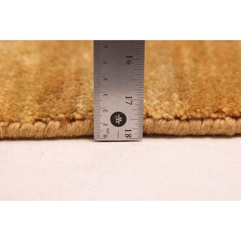 ECARPETGALLERY Hand-knotted Pak Finest Gabbeh Dark Gold Wool Rug - 3'11 x 5'11