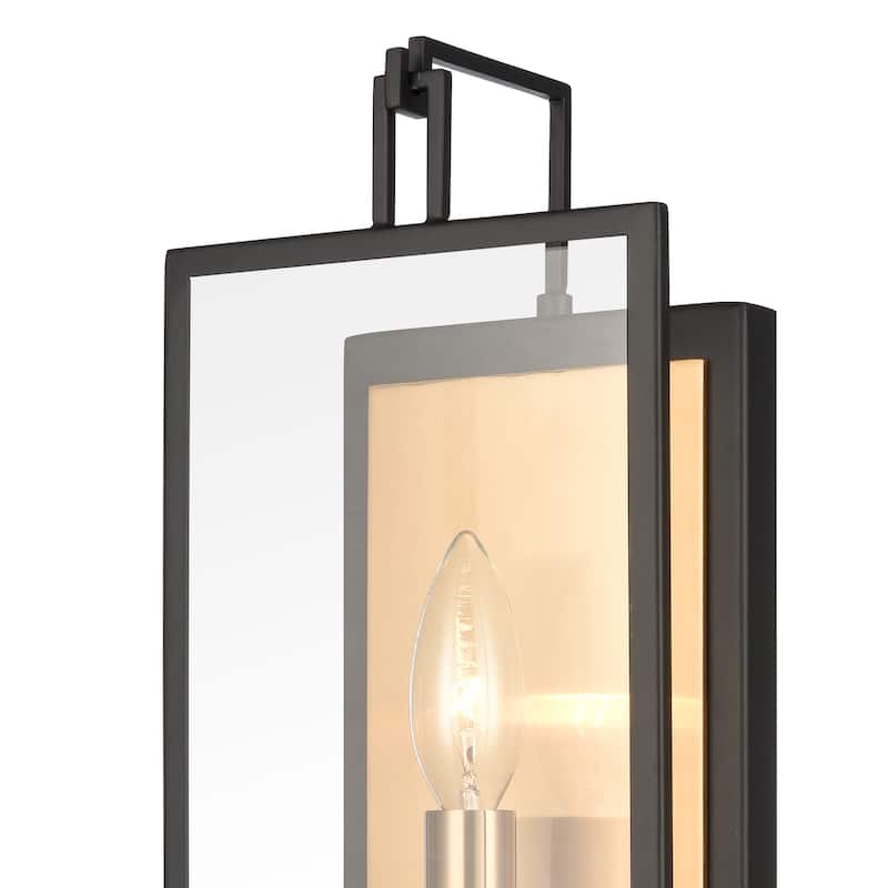 Elk Home Gianni Matte Black With Clear Glass 1 Light Sconce - 17''