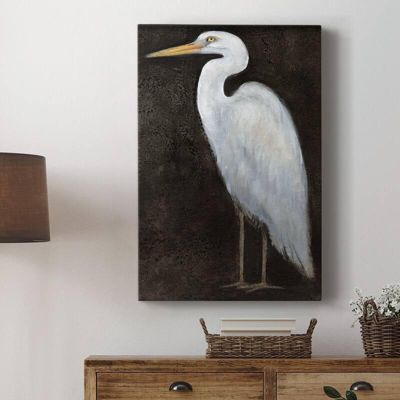 White Heron Portrait II Premium Gallery Wrapped Canvas - Ready to Hang