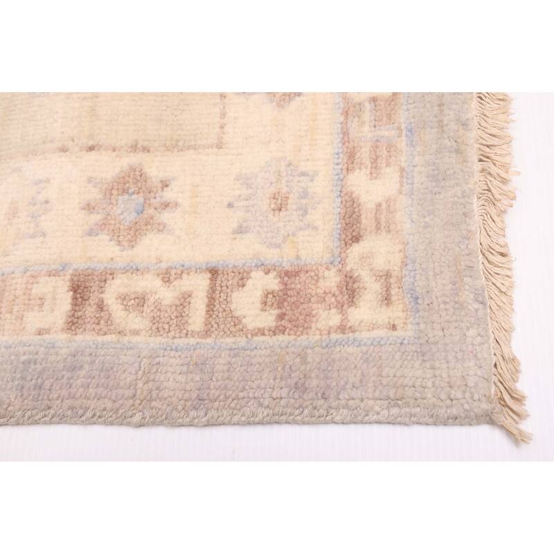 ECARPETGALLERY Hand-knotted Finest Oushak Grey Wool Rug - 10'0 x 14'0