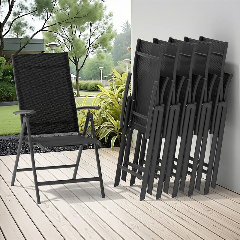 Pellebant Outdoor Durable Adjustable Reclining Folding Chair