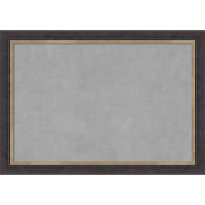 Amanti Art Hammered Charcoal Tan Framed Magnetic Board