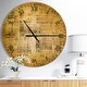 preview thumbnail 1 of 7, Designart 'Antique face on Parchment' Oversized Rustic Wall CLock 23 in. wide x 23 in. high