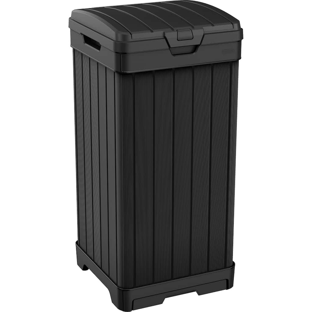 Keter Baltimore 39 Gallon Durable Resin Outdoor Trash Can For Indoor and Outdoor with Secure Lid