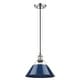 preview thumbnail 4 of 9, Golden Lighting Orwell Single Light 14" Wide Pendant in Pewter with