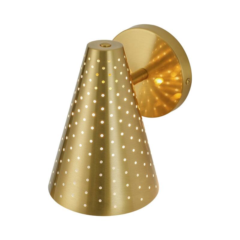 Contemporary Gleaming Single Iron Cone Vanity Bathroom Wall Lamp