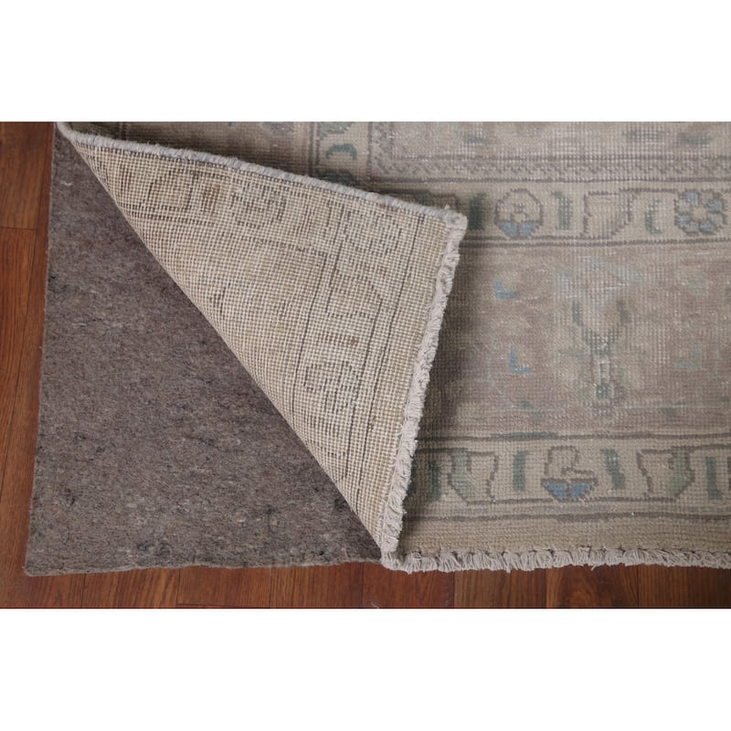 Distressed Tabriz Persian Vintage Rug Living Room Handmade Wool Carpet - 6'4" x 9'1"