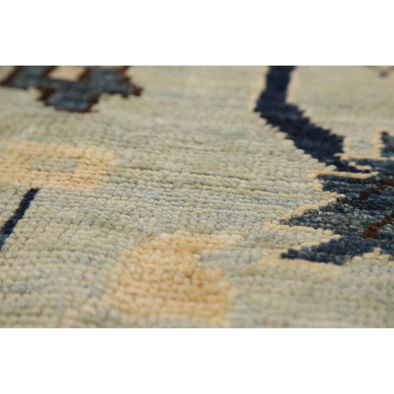 Oushak Turkish Area Rug Hand-Knotted Vegetable Dye Wool Carpet - 8'2"x 10'3"