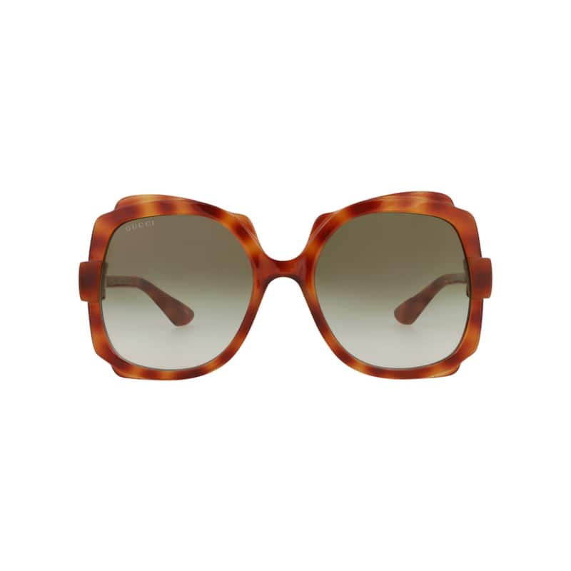 Gucci Round-Frame Injection Sunglasses - Havana Havana Brown - Brown - Brown Lens