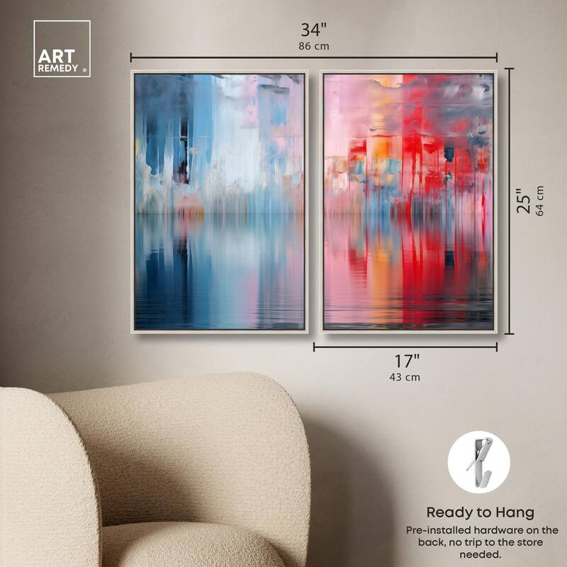 Prism on Water Canvas Set of 2 by Art Remedy
