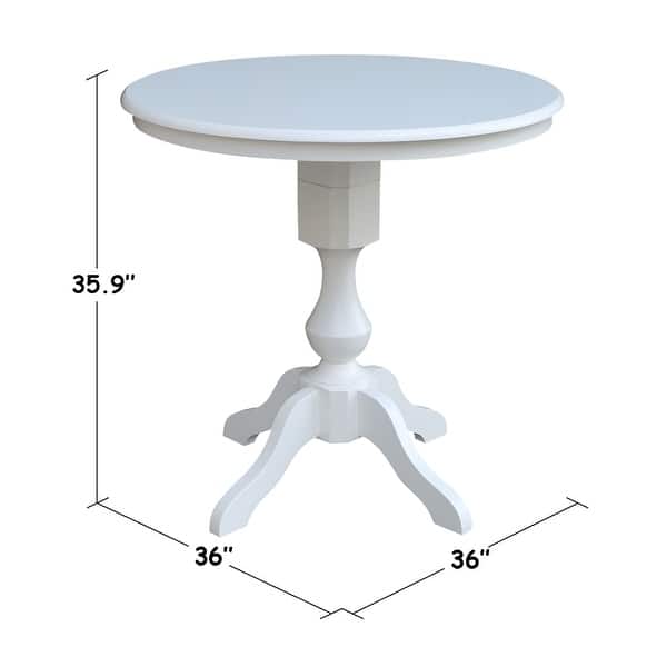 dimension image slide 3 of 5, 36" Round Top Pedestal Table