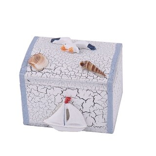 Family Wood Sailing Boat Conch Embellishment Jewelry Collection Box ...
