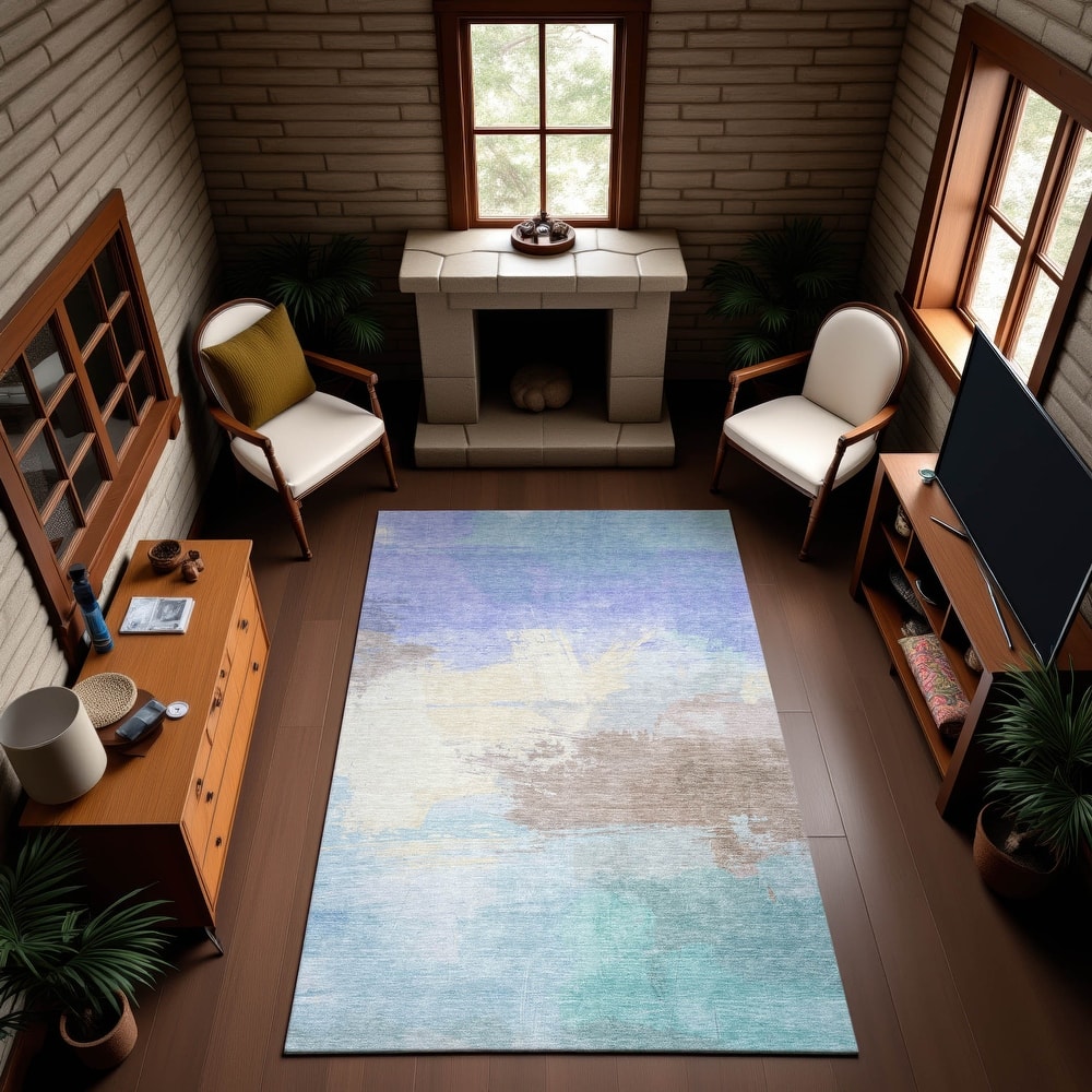 Premium Washable Super Soft Abstract Ombre Mayfield Rug