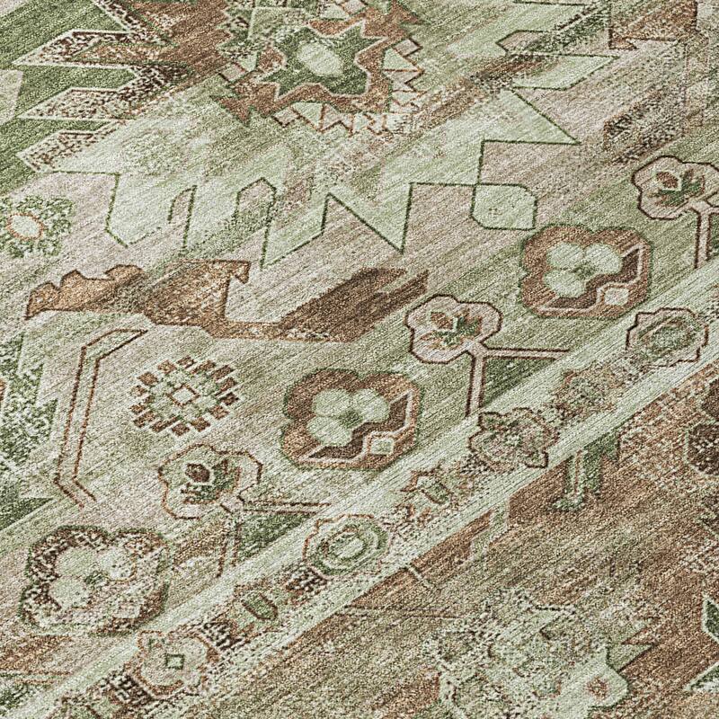 Machine Washable Indoor/ Outdoor Traditional Hudson Chantille Rug