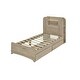 preview thumbnail 7 of 13, Twin Size Wood Bed Frame Slat Support Storage Platform Bed with Storage Headboard and 2 Drawers Slats Supports - Natural