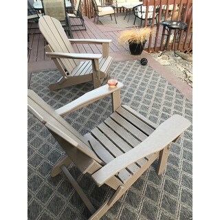 Laguna Poly Folding Outdoor Patio Adirondack Eco-Friendly Chair