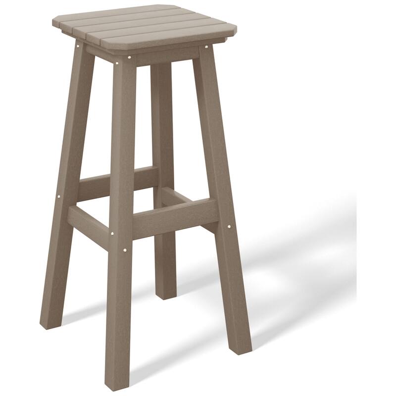 Laguna Hdpe All Weather Outdoor Patio 29" Square Bar Stool (Set Of 3)