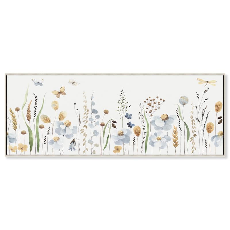 Blissful Spring Wide Panoramic Canvas by Art Remedy - Silver - 54" x 20"