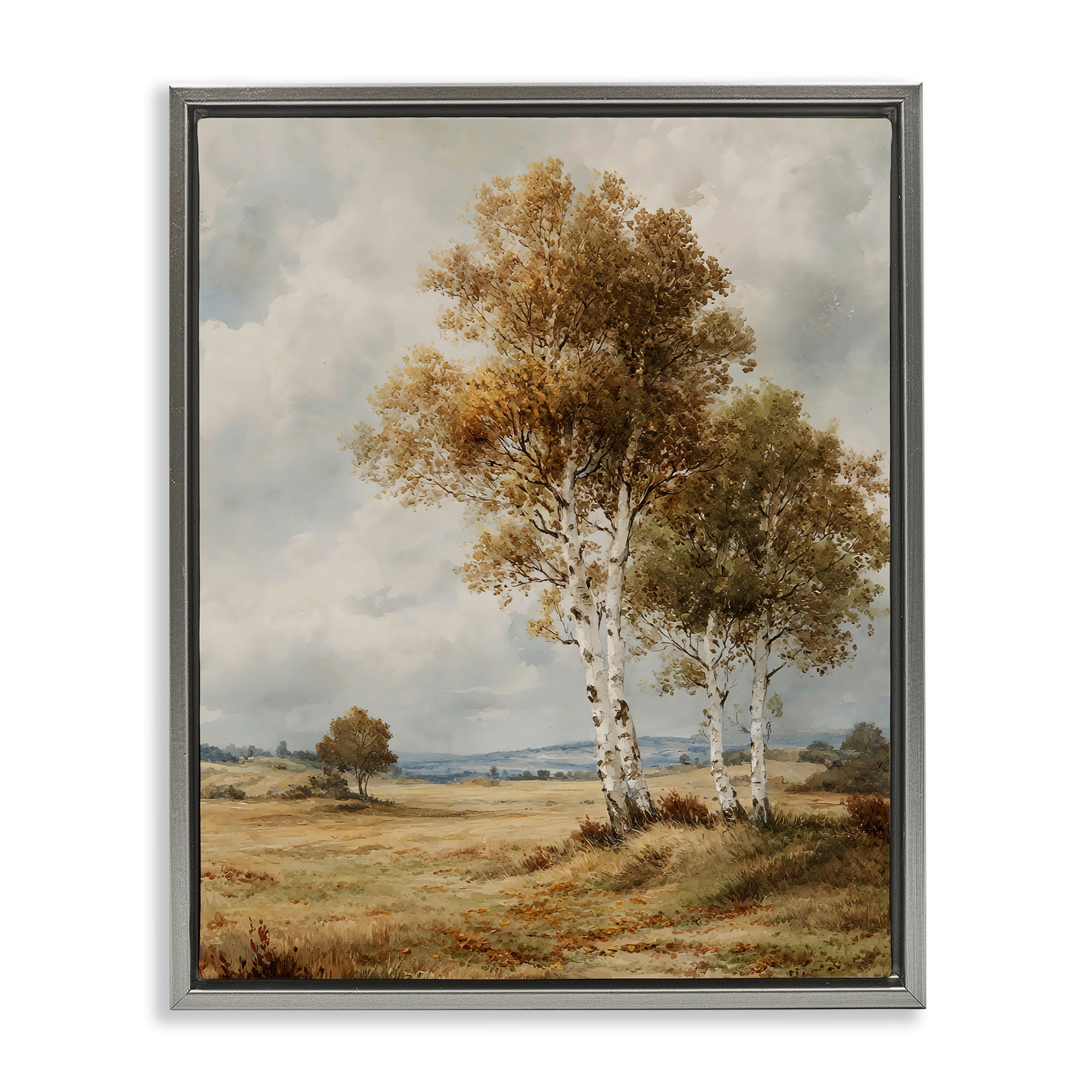 Stupell Autumn Countryside Birch Framed Floater Canvas Wall Art Design By LSR Design Studio