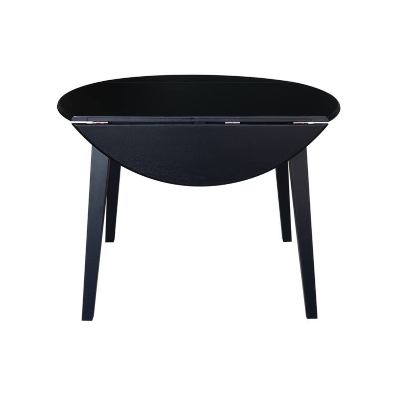 42 in. Solid Wood Round Dual Drop Leaf Table