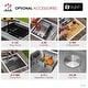 preview thumbnail 10 of 11, STYLISH 20 inch Stainless Steel Concealed Dual Mount Utility Prep Sink Dura-Tek